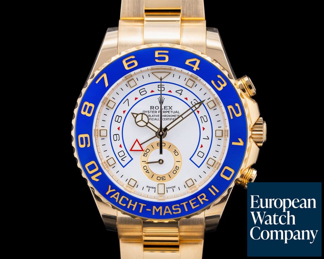 Image of Rolex 116688 Yacht-Master II 18K Yellow Gold White Dial