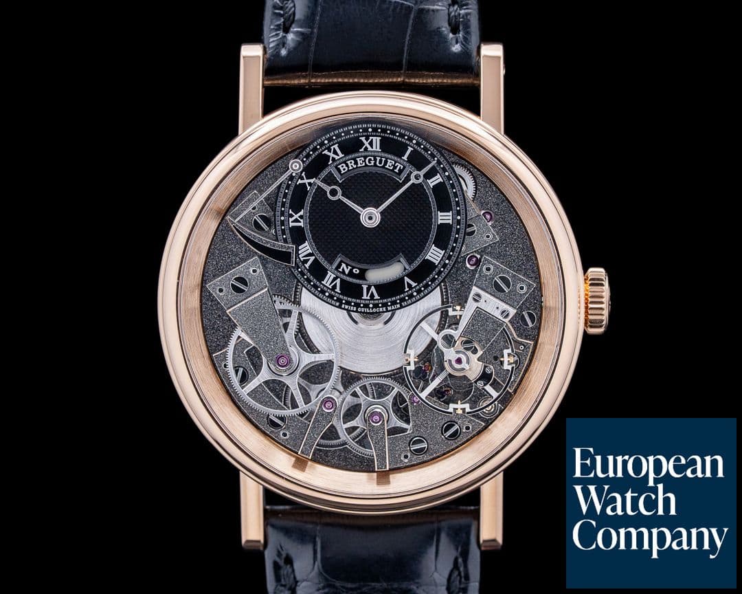 Image of Breguet 7057BR Tradition Power Reserve 18K Rose Gold Skeleton Dial