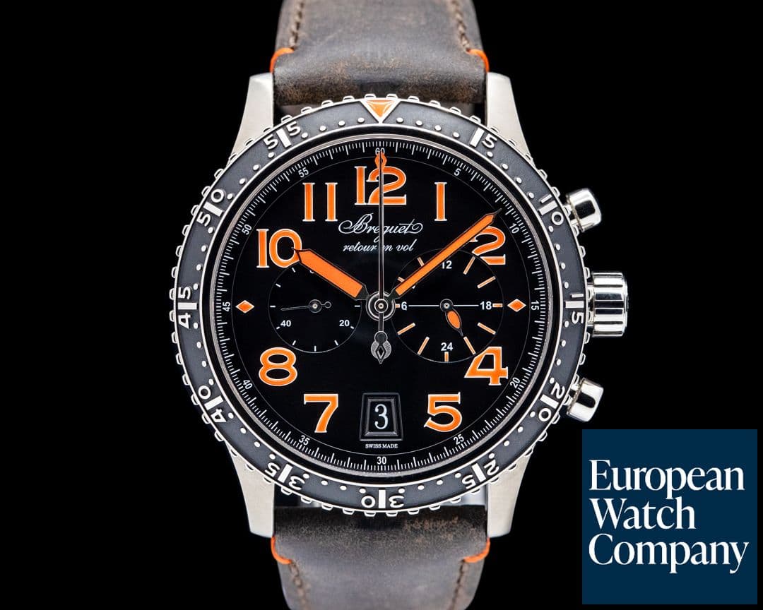 Image of Breguet 3815TI/HO/3ZU Type XXI Flyback Titanium Black Dial LIMITED
