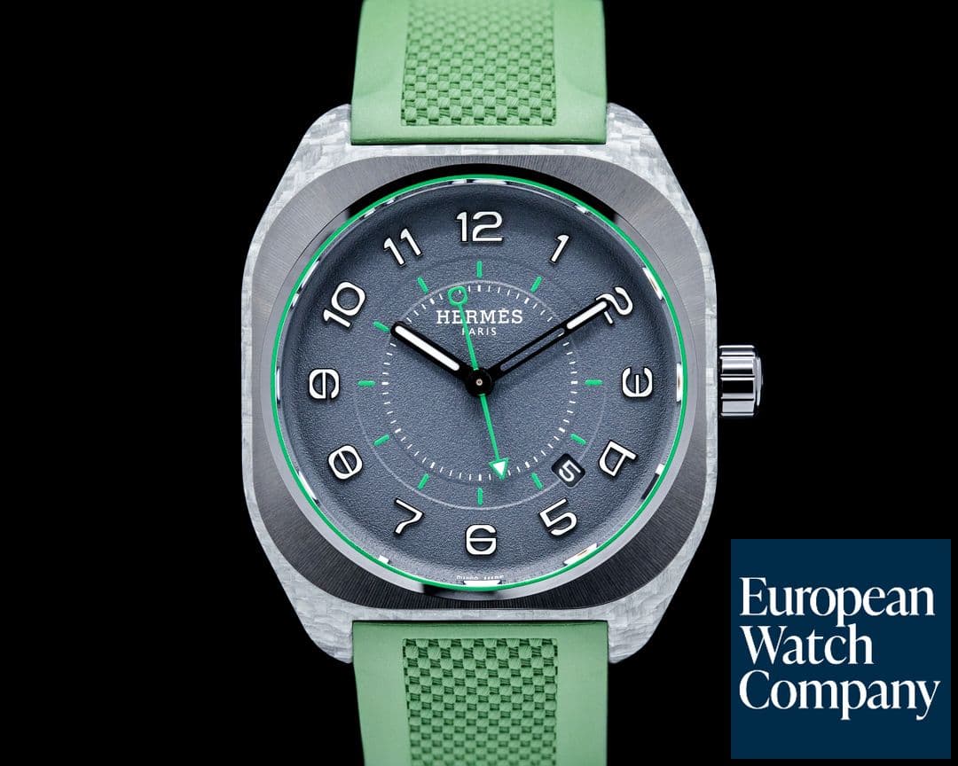 Image of Hermès H08 Black Glass Fiber Composite Concrete Dial 2025