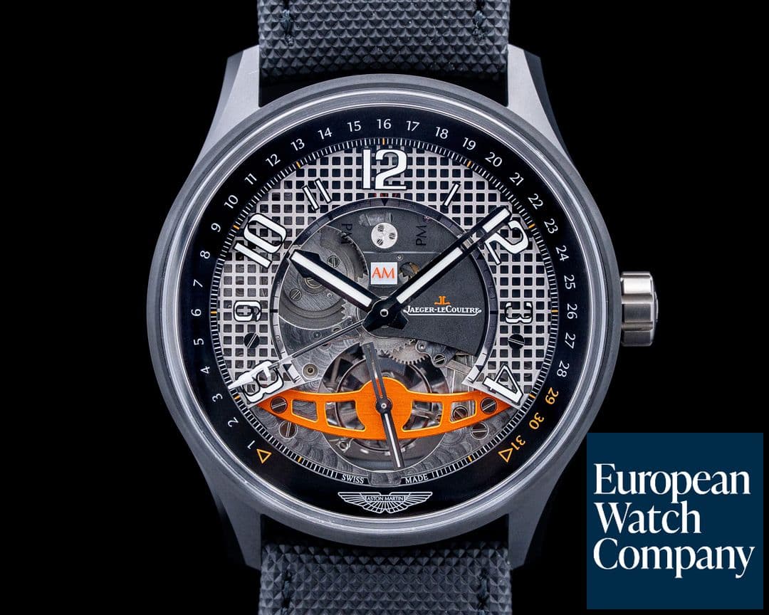 Image of Jaeger-LeCoultre AMVOX 3 Tourbillon GMT Racing Aston Martin Ceramic Skeleton Dial