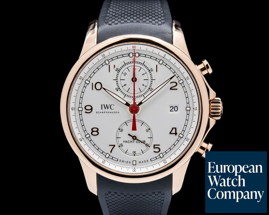 Image of IWC IW390501 Portugieser Yacht Club Chronograph 18K Rose Gold Silver Dial