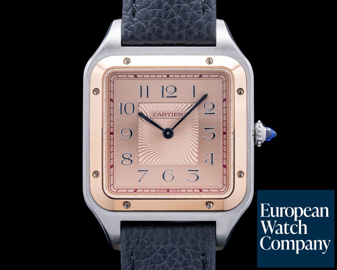Image of Cartier Santos-Dumont XL SS / 18K RG Pink Dial LIMITED