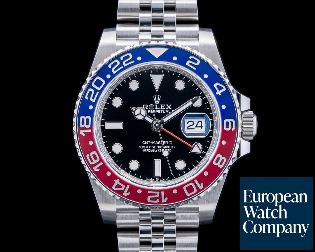 Image of Rolex 126710BLRO GMT-Master II Pepsi Bezel SS Black Dial