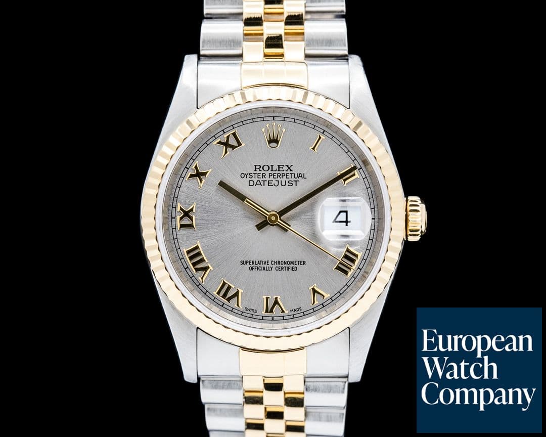 Image of Rolex 16233 Datejust 18K YG / SS Gray Dial Circa. 2000