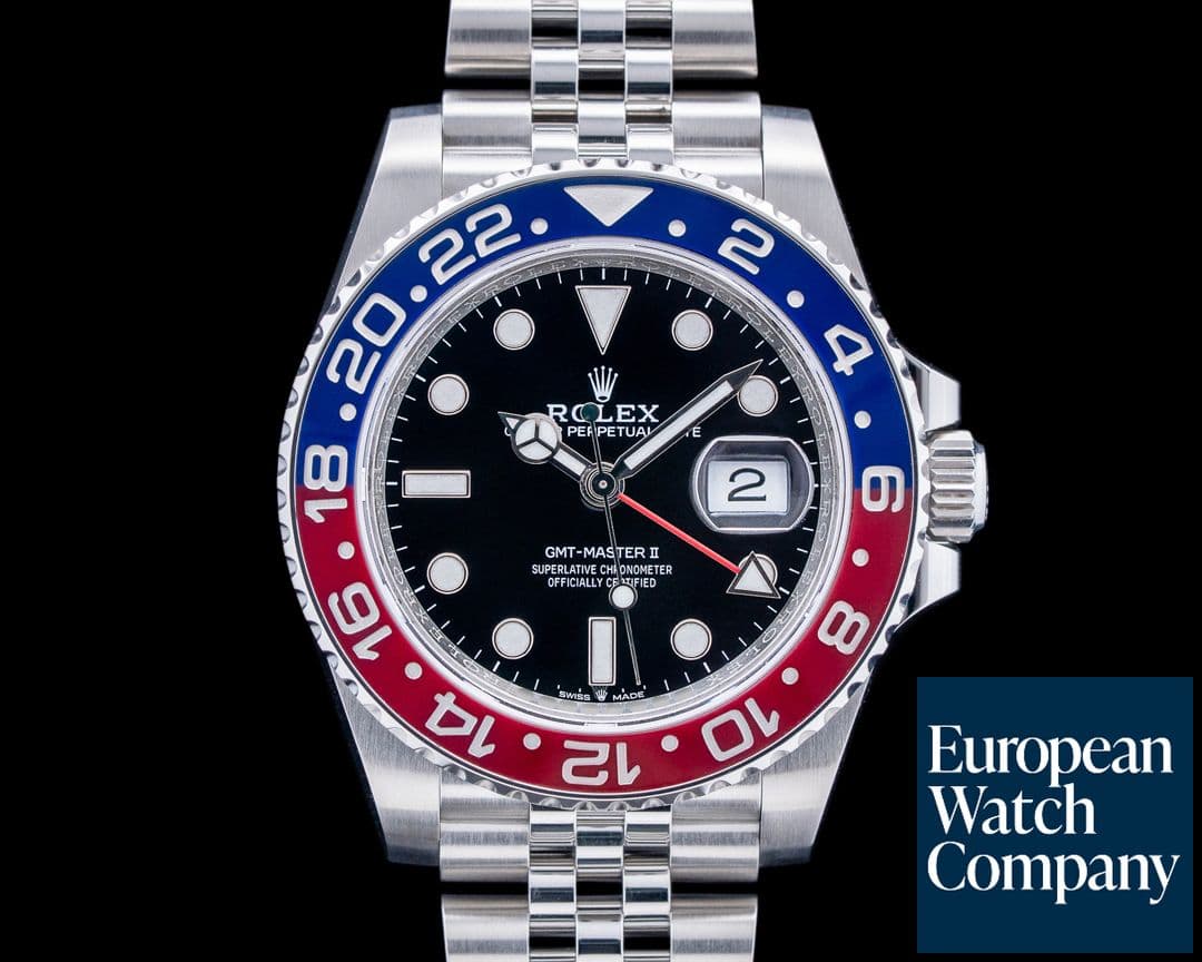Image of Rolex 126710BLRO GMT-Master II Pepsi Bezel SS Black Dial