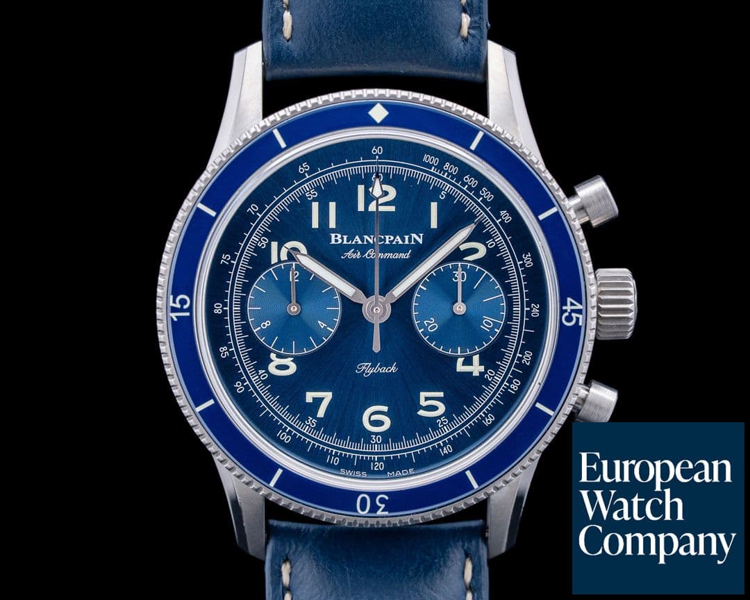 Image of Blancpain Air Command Flyback Chronograph Titanium Blue Dial