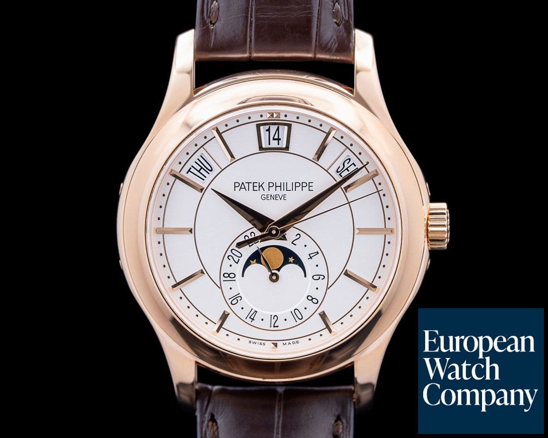 Image of Patek Philippe 5205R-001 Annual Calendar 18K Rose Gold Silver Dial