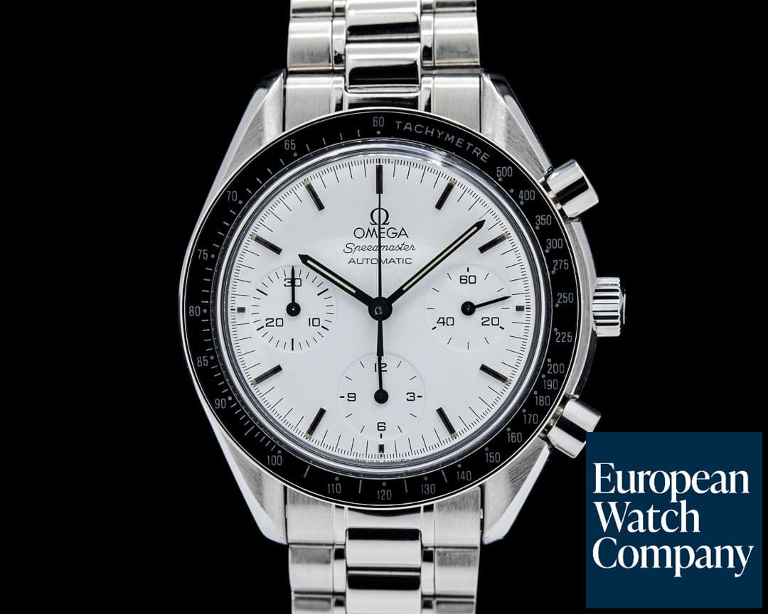 Image of Omega 3510.20.00 Speedmaster Reduced "Albino" SS White Dial