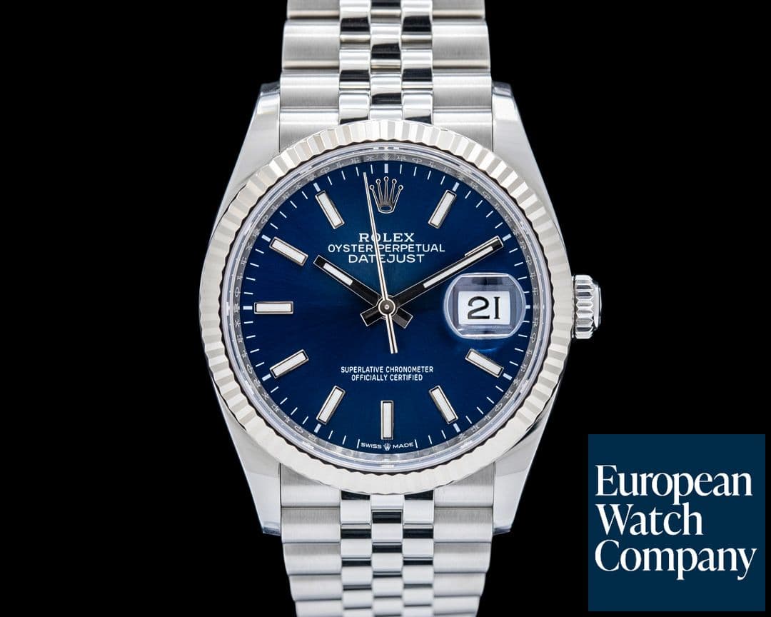 Image of Rolex 126234 Datejust 36MM Jubilee SS Blue Dial