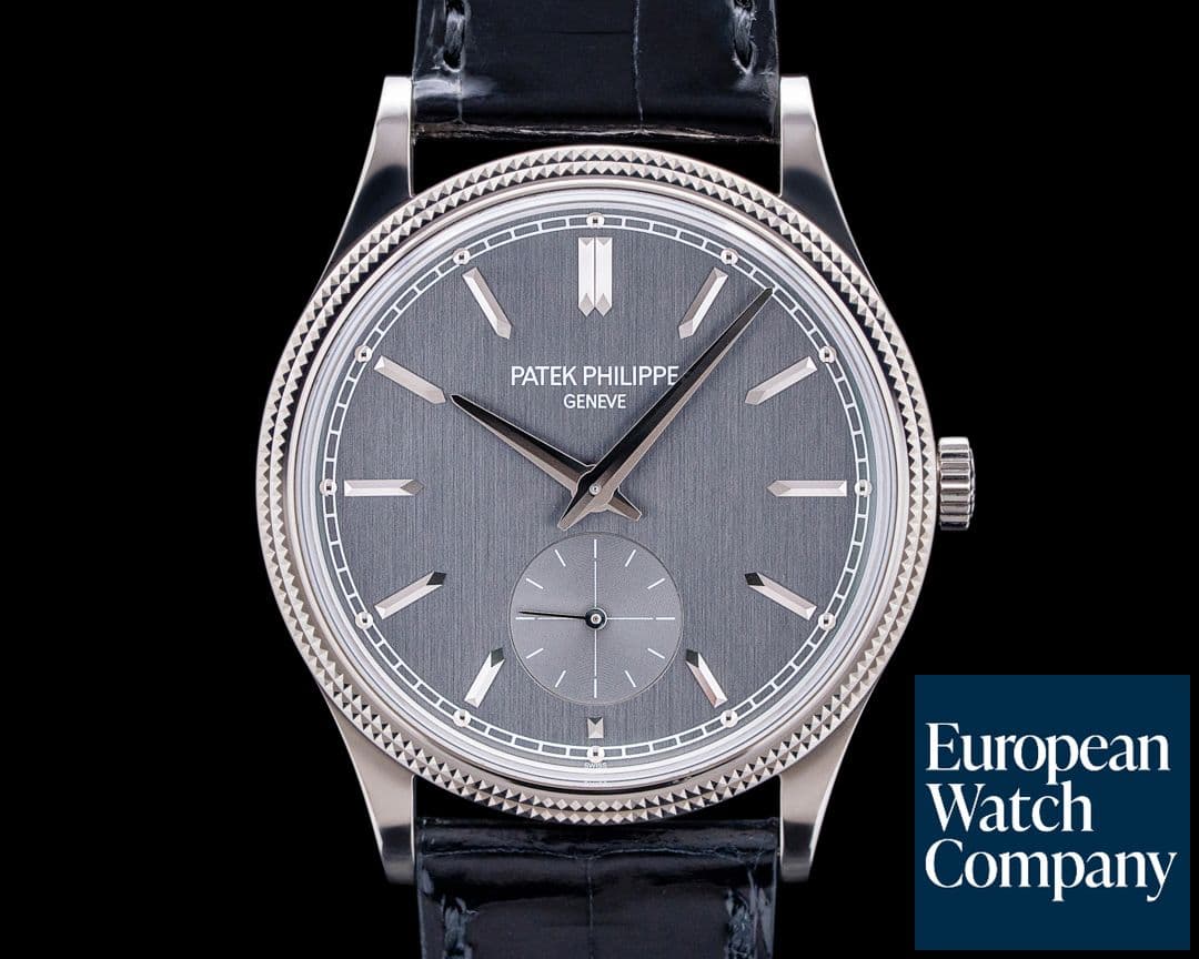 Image of Patek Philippe 6119G Calatrava 18K White Gold Charcoal Gray Dial