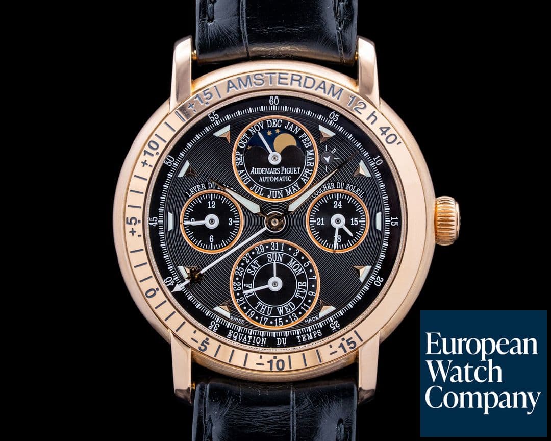 Image of Audemars Piguet 25934OR Jules Audemars Equation of Time Rose Gold Black Dial