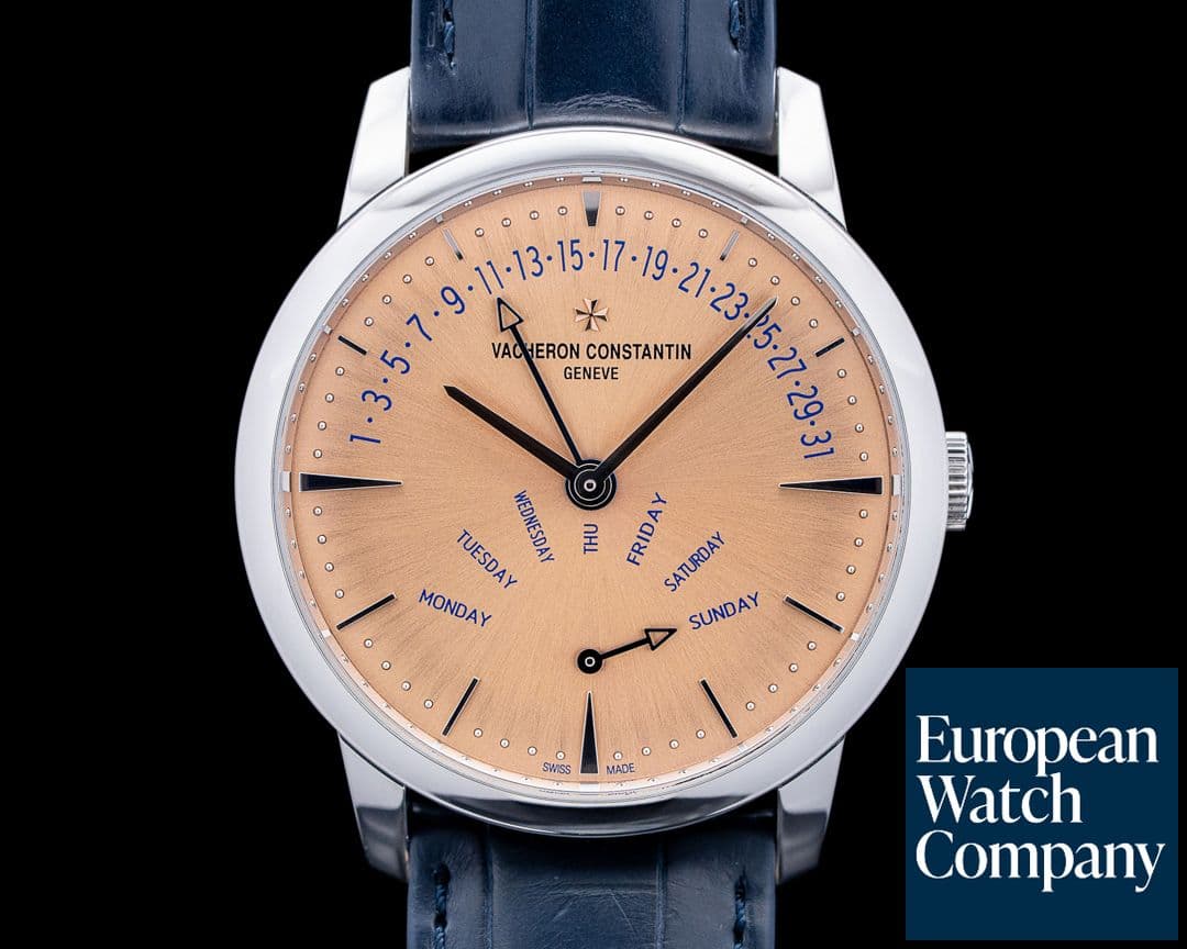 Image of Vacheron Constantin 4000U Patrimony Retrograde Day-Date Platinum Salmon Dial