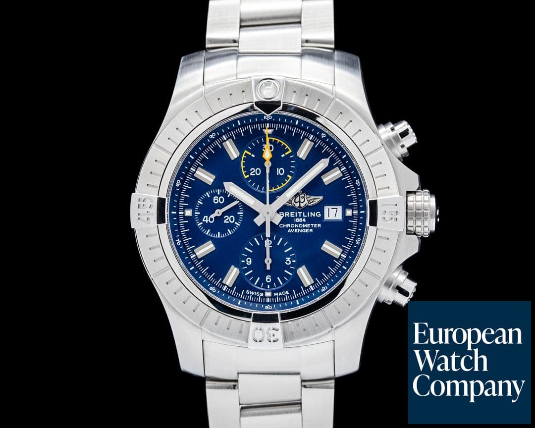 Image of Breitling A13317 Avenger Chronograph 45 SS Blue Dial