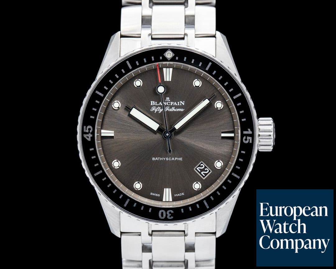Image of Blancpain Fifty Fathoms Bathyscaphe SS Gray Dial