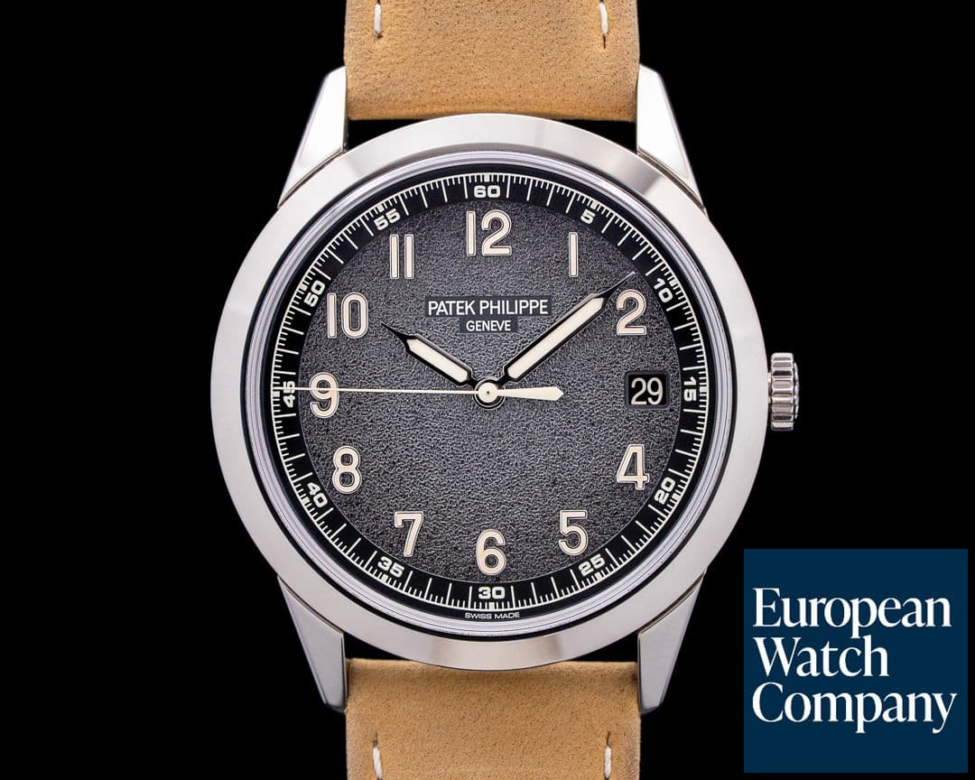 Image of Patek Philippe 5226G Calatrava 18K White Gold Charcoal Gray Textured Dial