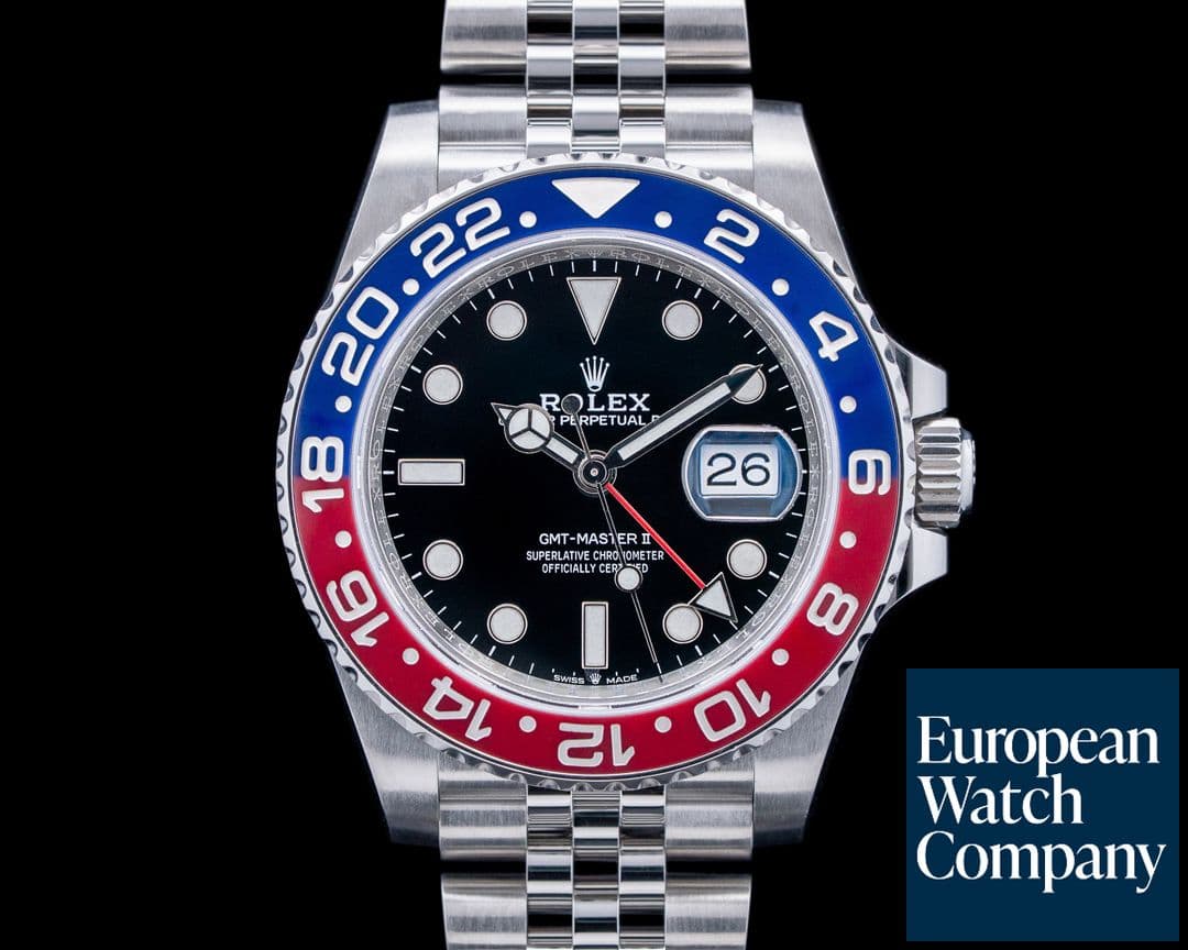 Image of Rolex 126710BLRO GMT-Master II Pepsi Bezel SS Black Dial