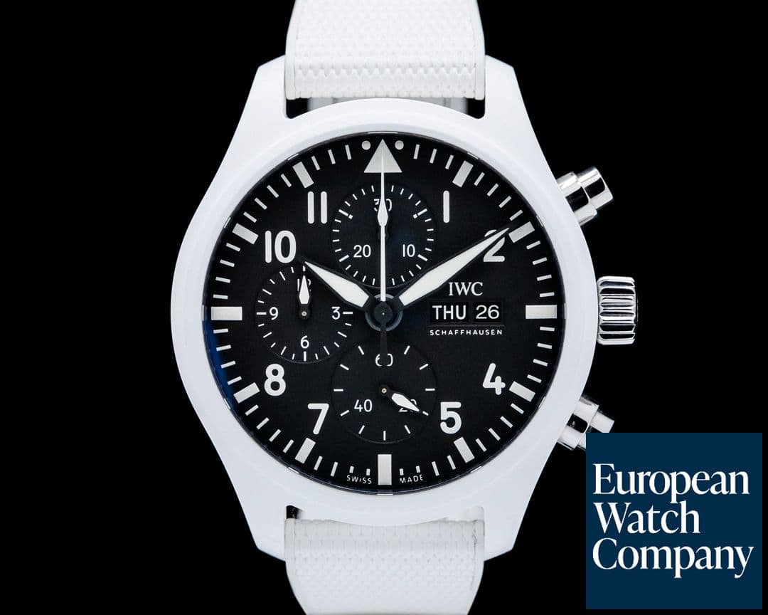 Image of IWC Pilot Chronograph Top Gun Lake Tahoe Ceramic Black Dial
