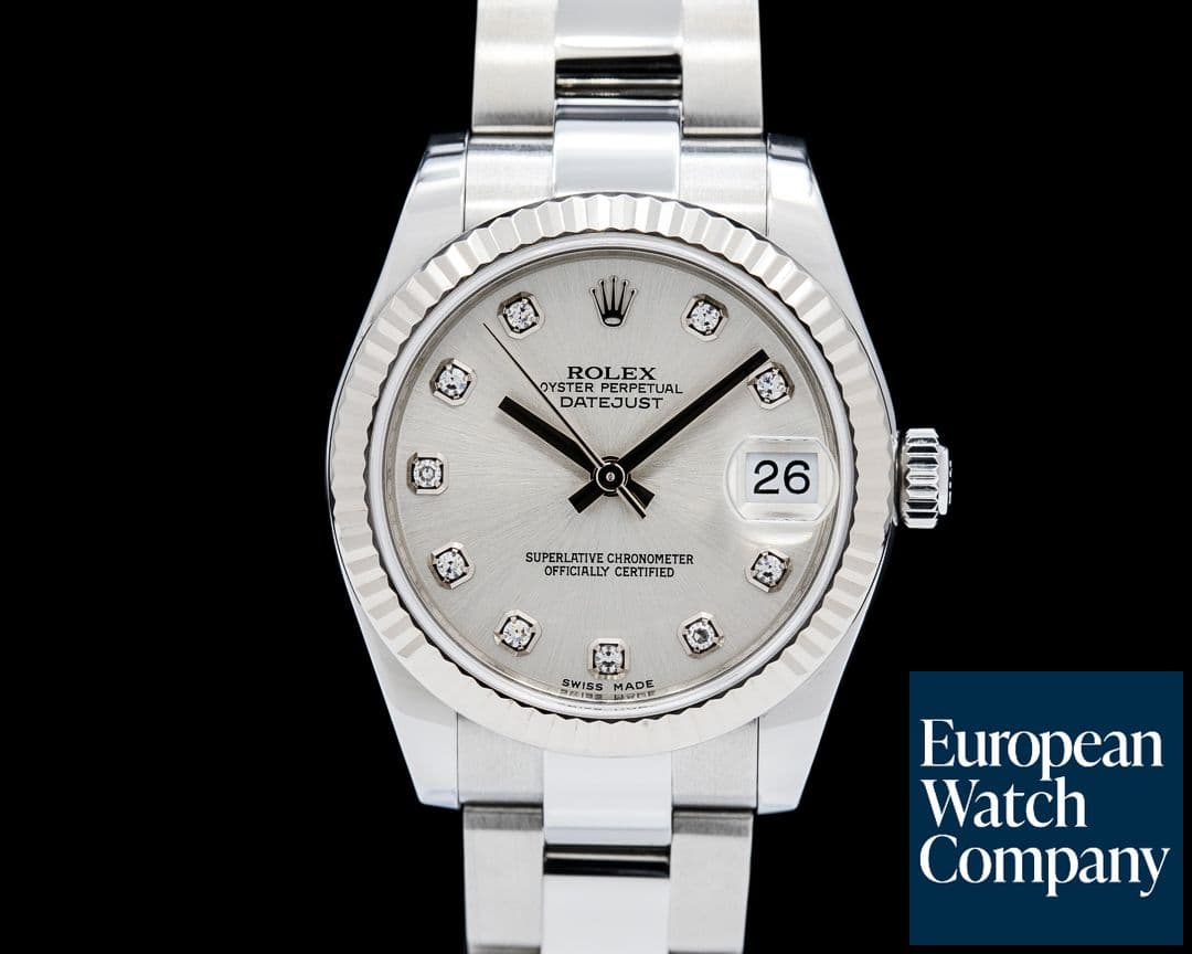 Image of Rolex 178274 Datejust 31 SS Silver Diamond Dial