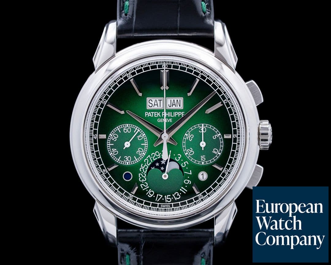 Image of Patek Philippe 5270P-014 Perpetual Calendar Chronograph Platinum Green Dial UNWORN