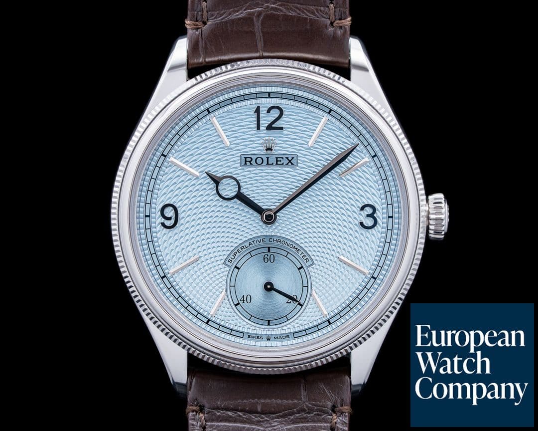 Image of Rolex 52506 1908 Platinum Ice Blue Guilloche Dial 2026