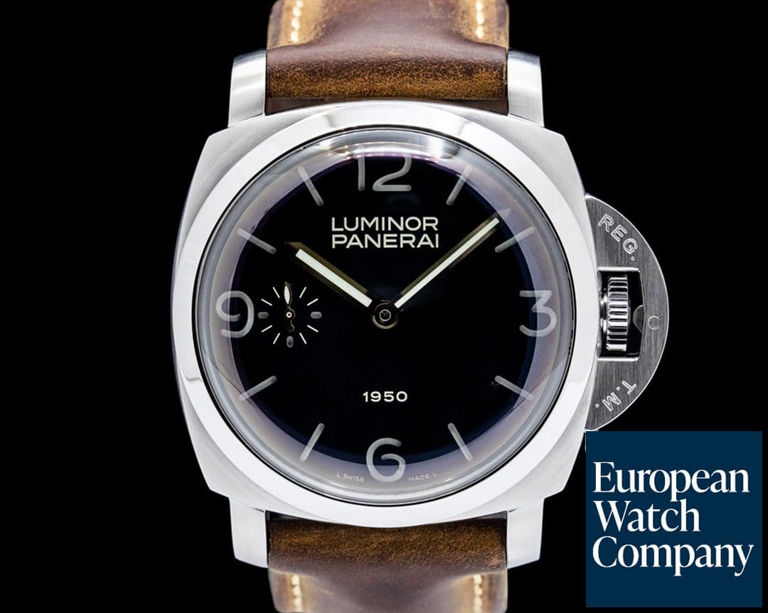 Image of Panerai PAM00127 Luminor 1950 "Fiddy" 47MM SS Black Dial LIMITED