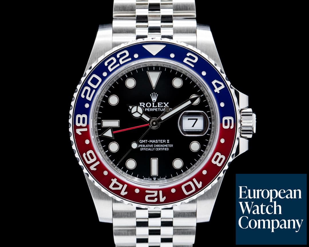 Image of Rolex 126710BLRO GMT-Master II Pepsi Bezel SS Black Dial