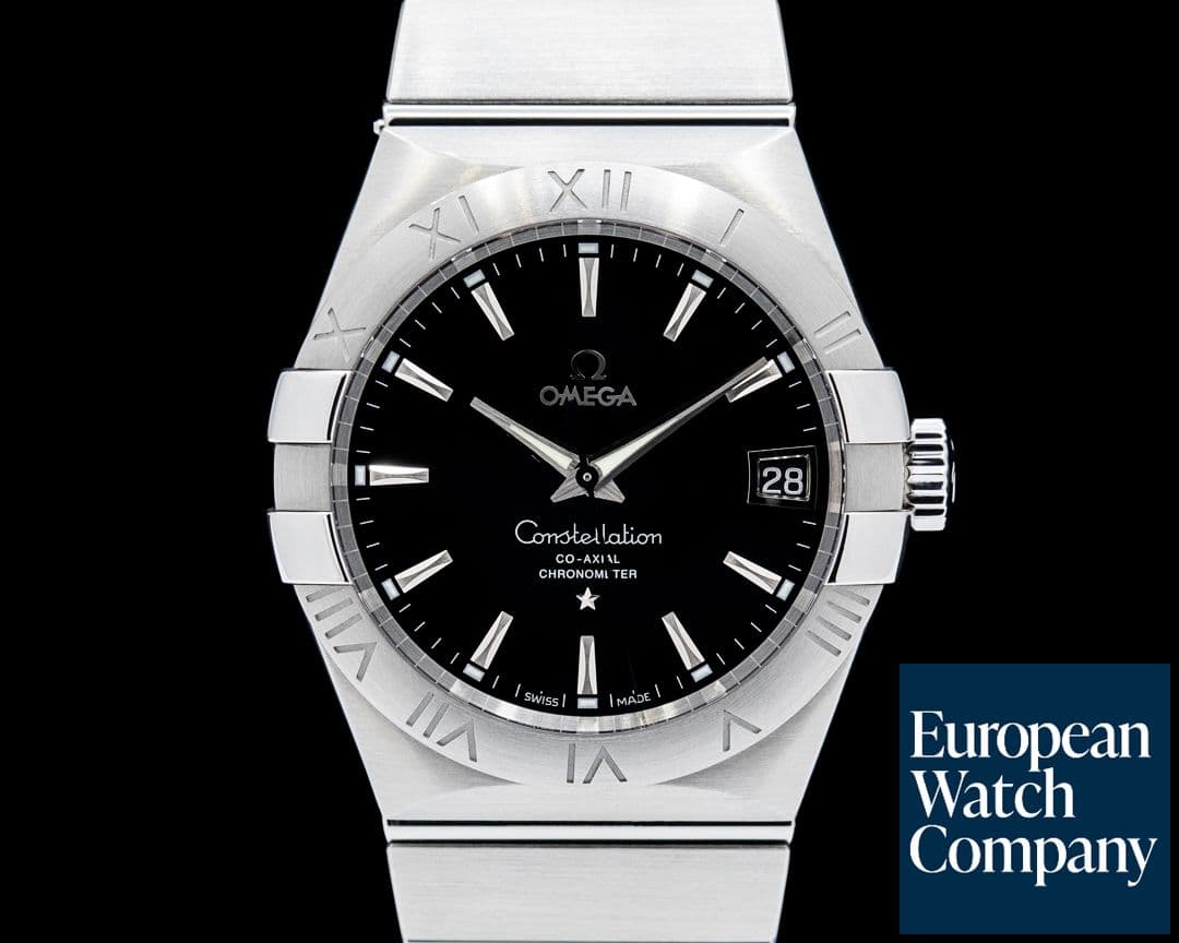 Image of Omega Constellation Co-Axial 38 SS Black Dial