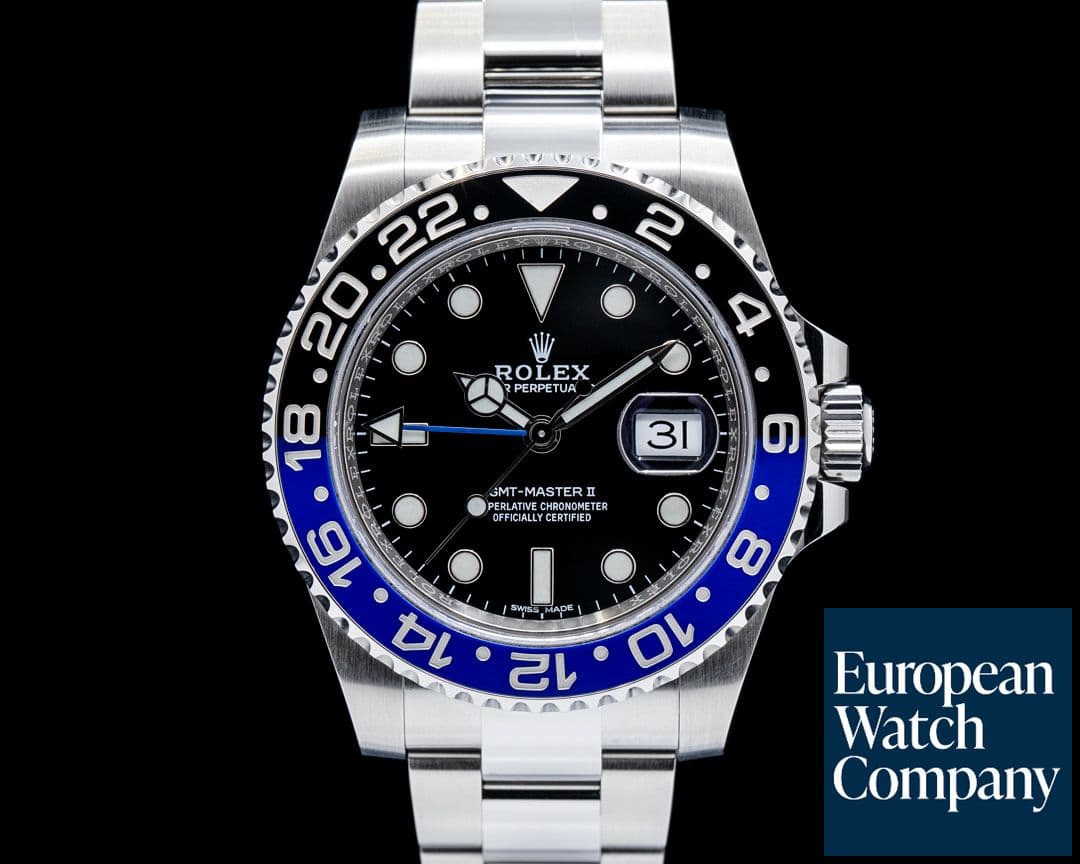 Image of Rolex 116710BLNR GMT-Master II "Batman" SS Black Dial