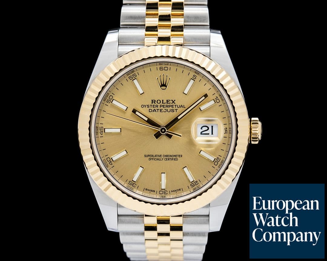 Image of Rolex 126333 Datejust 41 Jubilee SS / 18k YG Champagne Dial