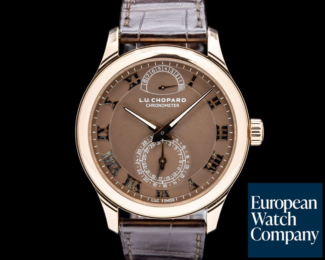 Image of Chopard 161926 L.U.C. Quattro Power Reserve 18k Rose Gold Brown Dial