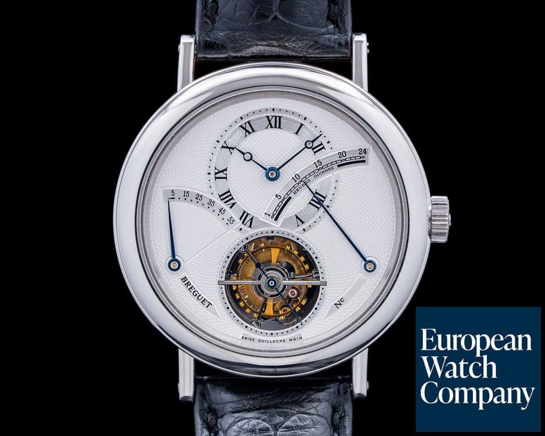 Image of Breguet 3657PT Classique Tourbillon Power Reserve Platinum Silver Dial
