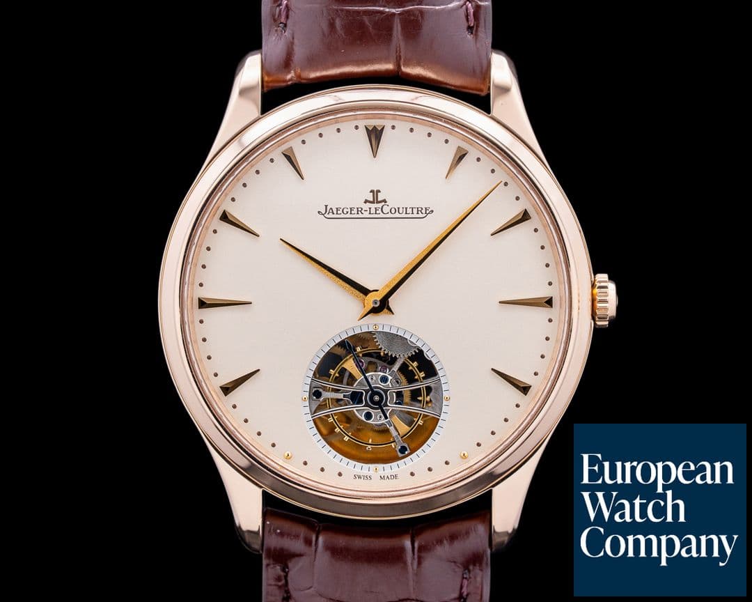 Image of Jaeger-LeCoultre Q1322410 Master Ultra Thin Tourbillon 18K Rose Gold Cream Dial