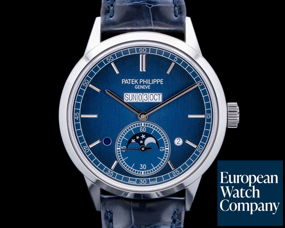 Image of Patek Philippe 5236P In Line Perpetual Calendar Platinum Blue Dial