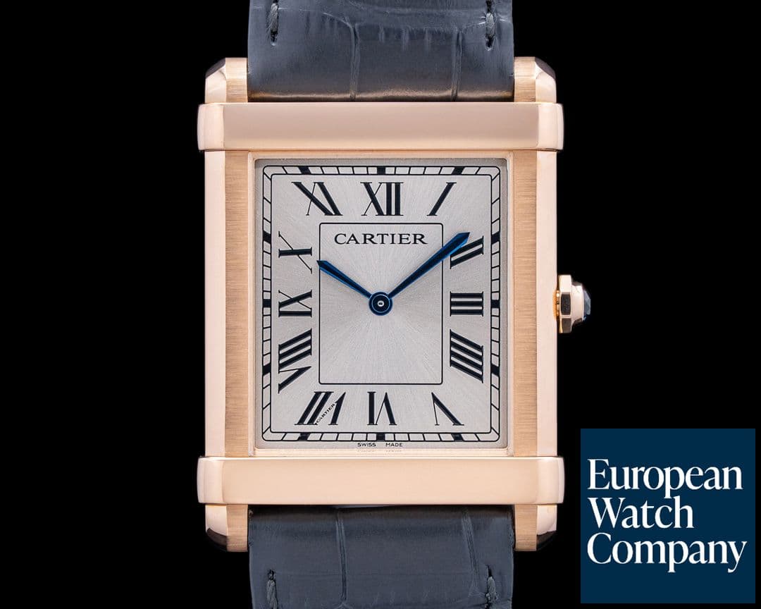 Image of Cartier WGTA0075 Tank Chinoise 18K Rose Gold Gray Dial LIMITED
