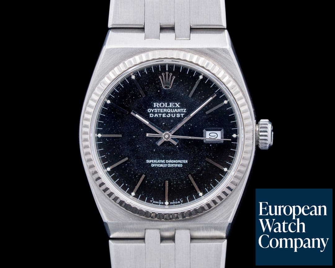 Image of Rolex 17014 Datejust Oysterquartz SS Black Dial Circa. 1987
