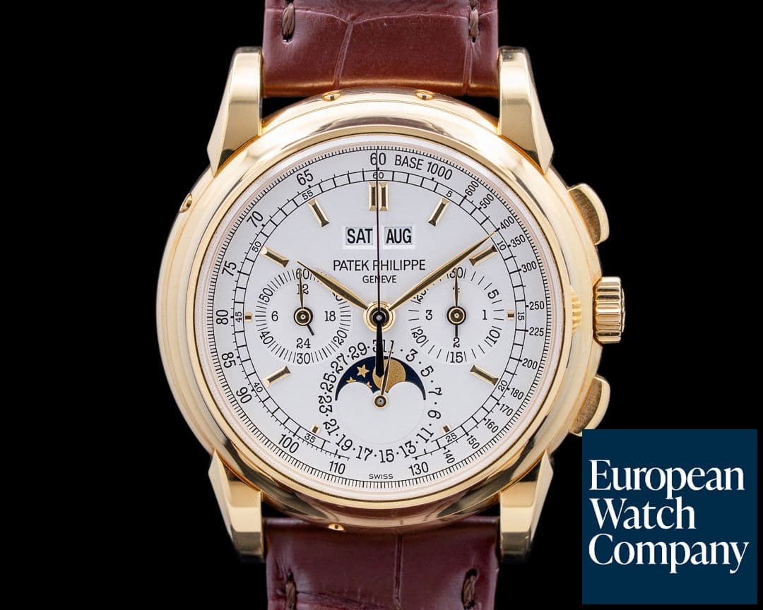 Image of Patek Philippe 5970J Perpetual Calendar Chronograph 18K Yellow Gold Silver Dial