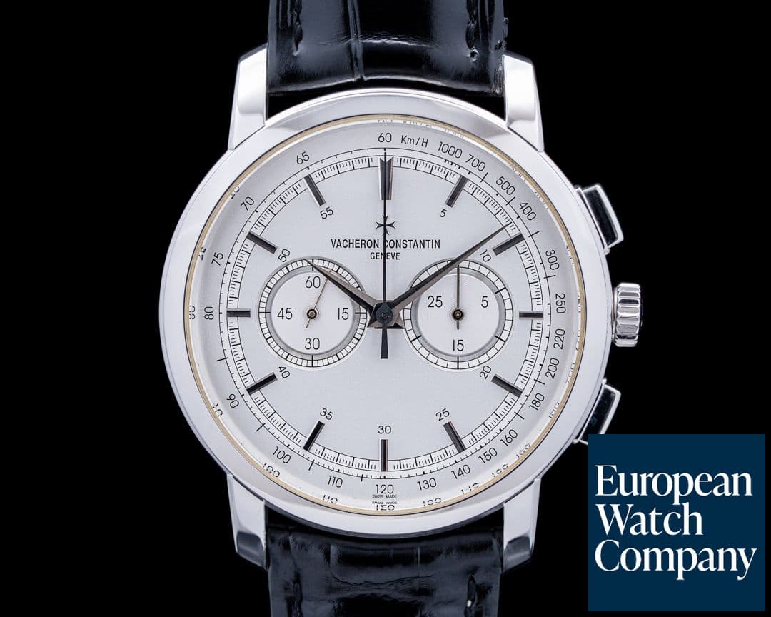 Image of Vacheron Constantin 47192 Patrimony Traditionnelle Chronograph 18K WG Silver Dial