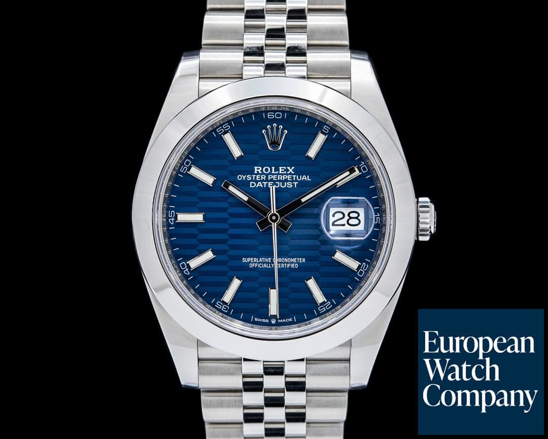 Image of Rolex 126300 Datejust 41 Jubilee SS Blue Motif Dial