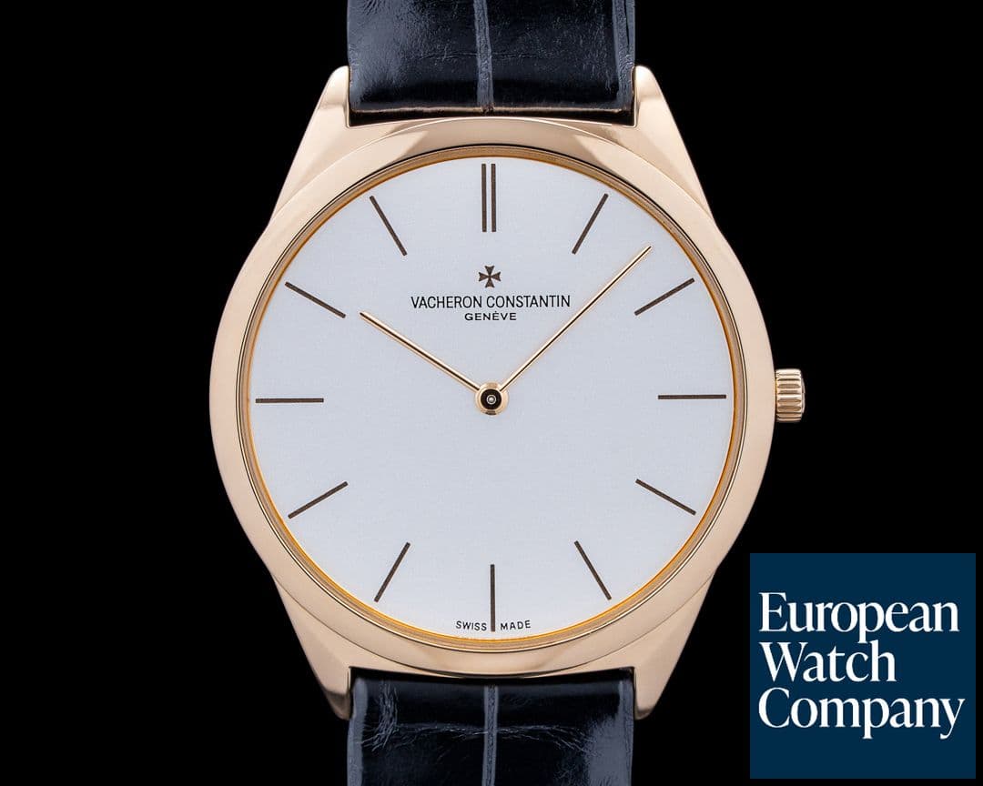 Image of Vacheron Constantin 33155 Historiques Ultra-Fine 1955 18K Rose Gold Silver Dial