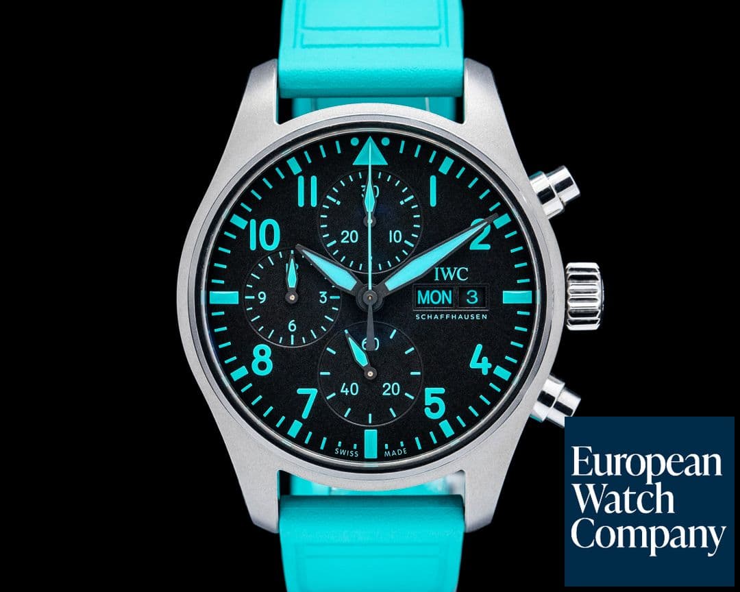 Image of IWC Pilots Watch Chronograph "Mercedes-AMG Petronas" Titanium Black Dial
