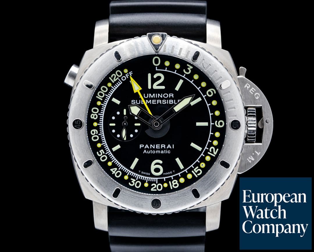 Image of Panerai Luminor Submersible 1950 Depth Gauge Titanium Black Dial