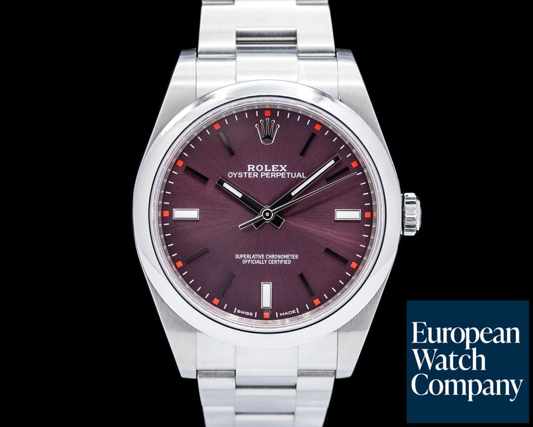 Image of Rolex 114300 Oyster Perpetual 39MM SS Grape Dial