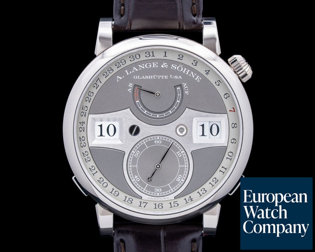 Image of A. Lange & Söhne 148.038 Zeitwerk Date 18K White Gold Gray Dial