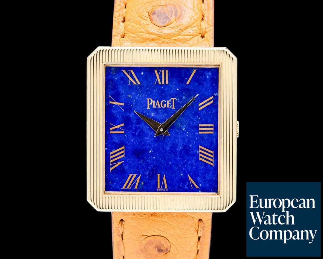 Image of Piaget 9154 Protocole 18K Yellow Gold Blue Lapis Lazuli Dial
