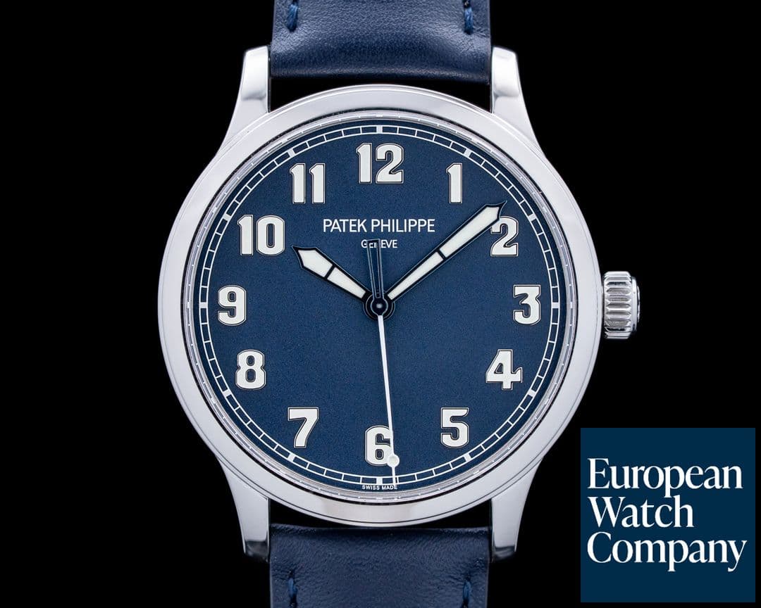 Image of Patek Philippe 5522A Calatrava Pilot SS Blue Dial LIMITED