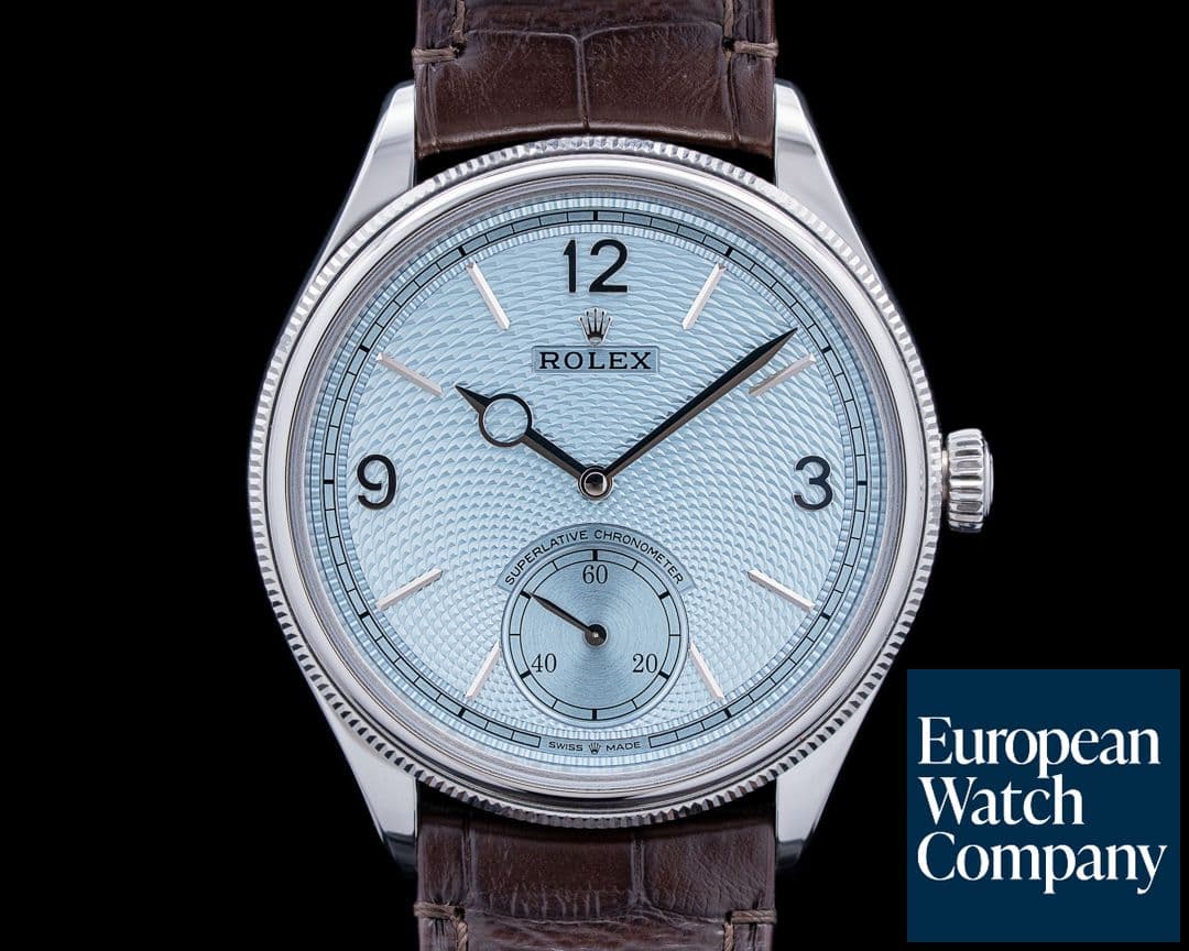 Image of Rolex 52506 1908 Platinum Ice Blue Guilloche Dial 2025