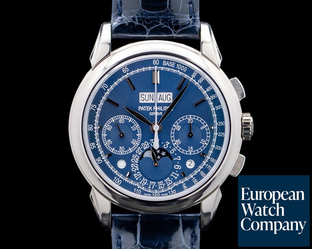 Image of Patek Philippe 5270G-014 Perpetual Calendar Chronograph 18K White Gold Blue Dial