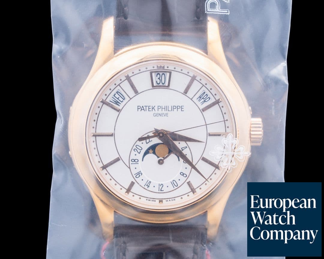 Image of Patek Philippe 5205R-001 Annual Calendar 18K Rose Gold Silver Dial UNWORN SEALED