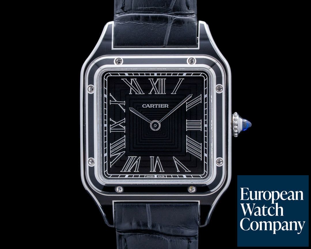 Image of Cartier WSSA0046 Santos Dumont SS Black Lacquer Dial 2025
